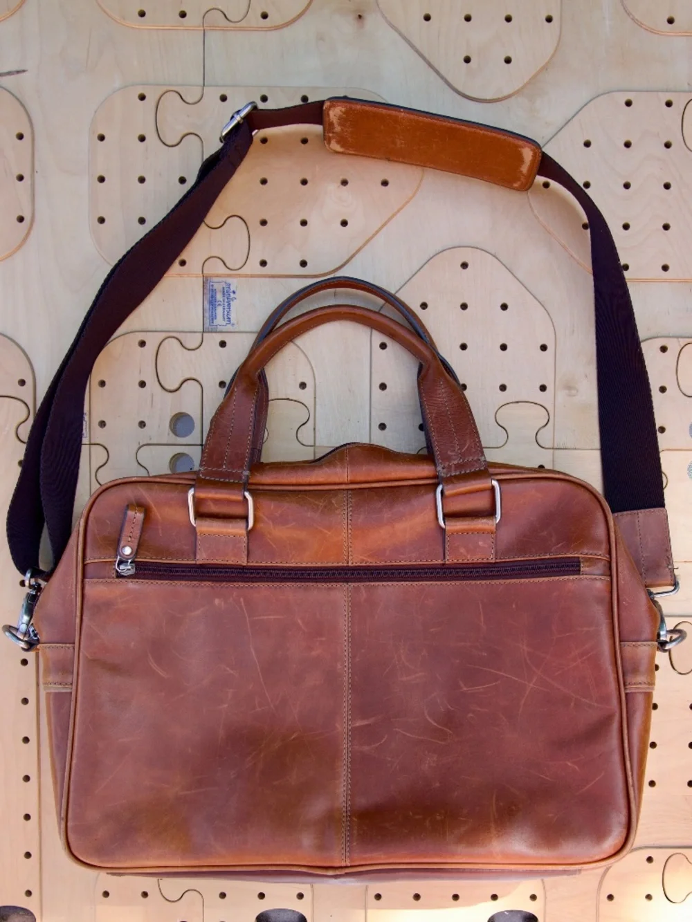 Fossil 100% Leather Trent Laptop Briefcase
